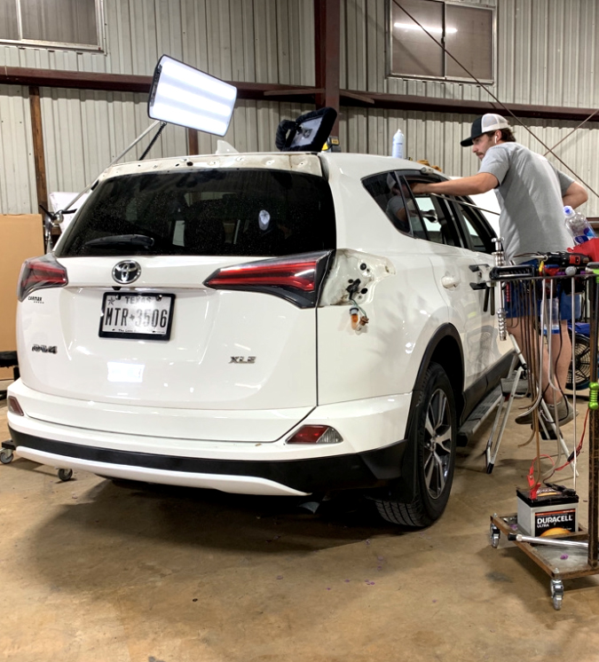 Inspecting Car For Hail Damage